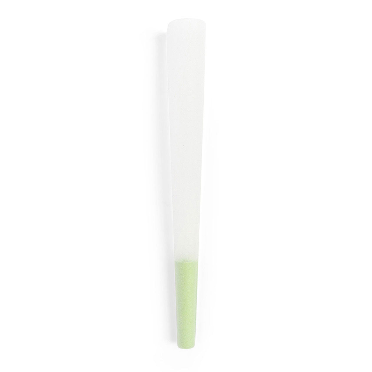 Custom Cones USA 84mm Designer Pre-Rolled Cones, Refined White Paper with Green Tip - Case of 900