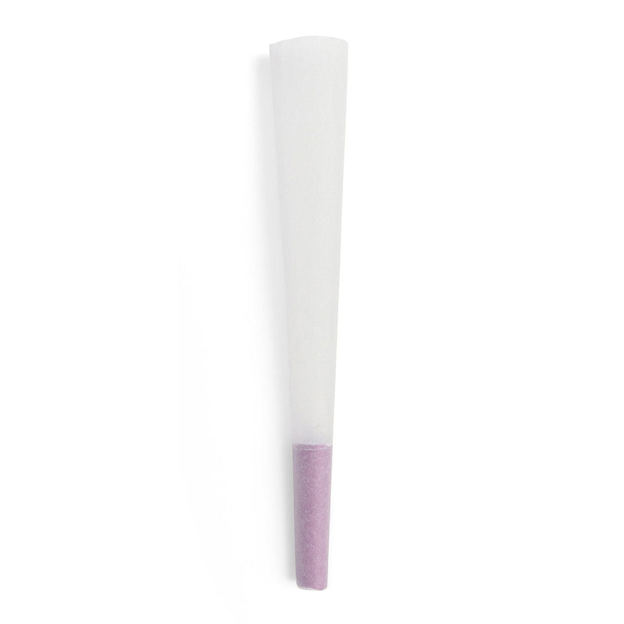 Custom Cones USA 84mm Designer Pre-Rolled Cones, Refined White Paper with Purple Tip - Case of 900