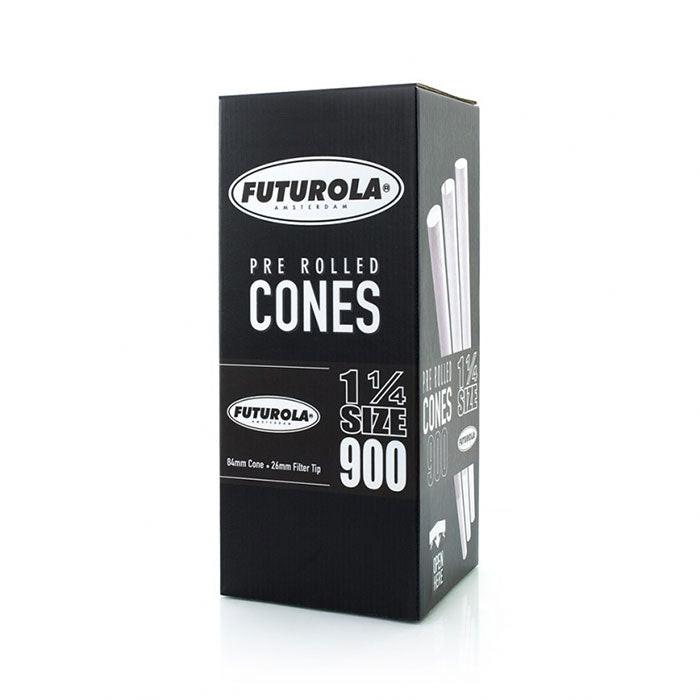 Futurola 1 1/4" Size 84/26 Classic White Pre-Rolled Cone with Non-Printed Tip - Case of 5400