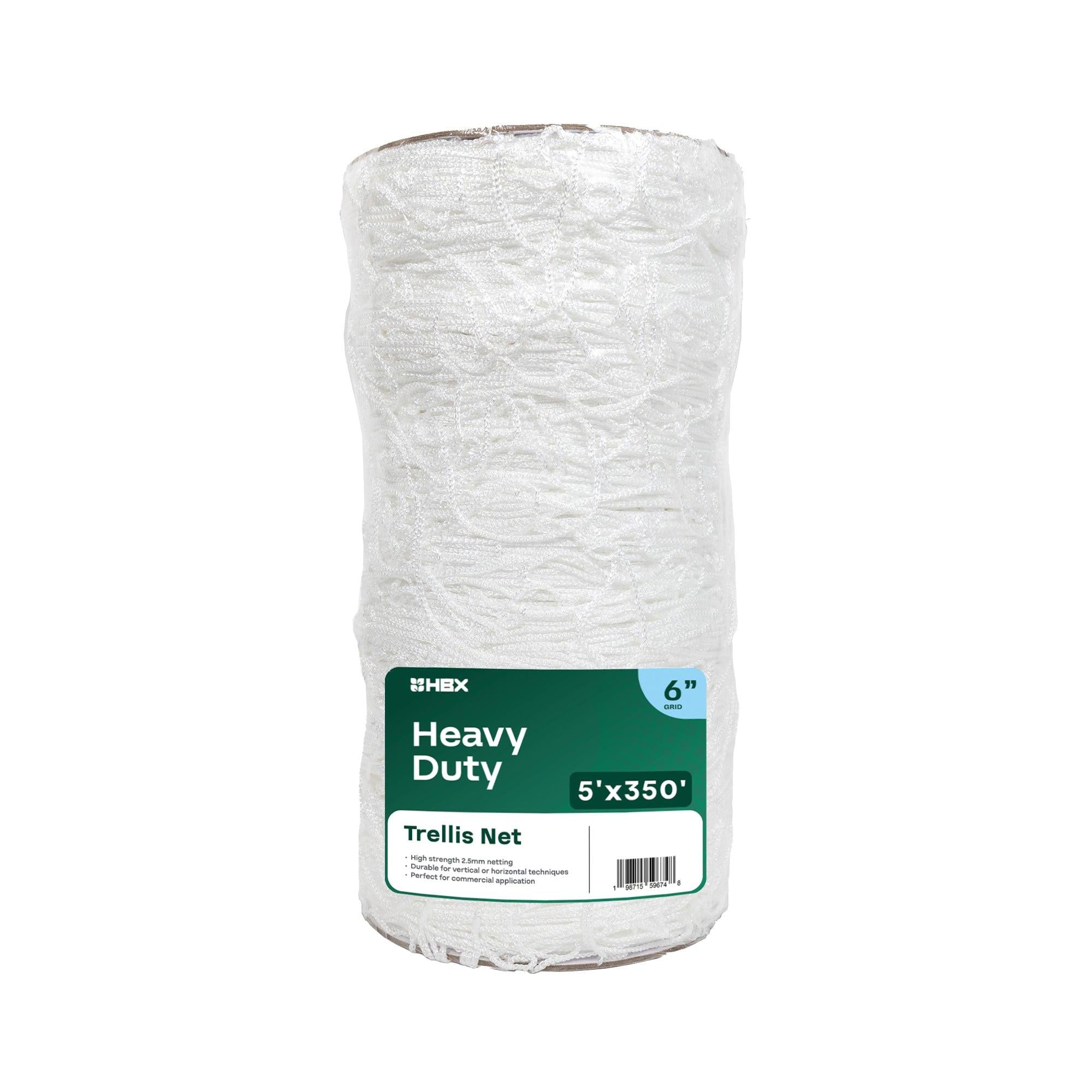 HBX Heavy-Duty Mesh Garden Trellis Netting, 6 Inch Square, 5 Foot x 350 Foot