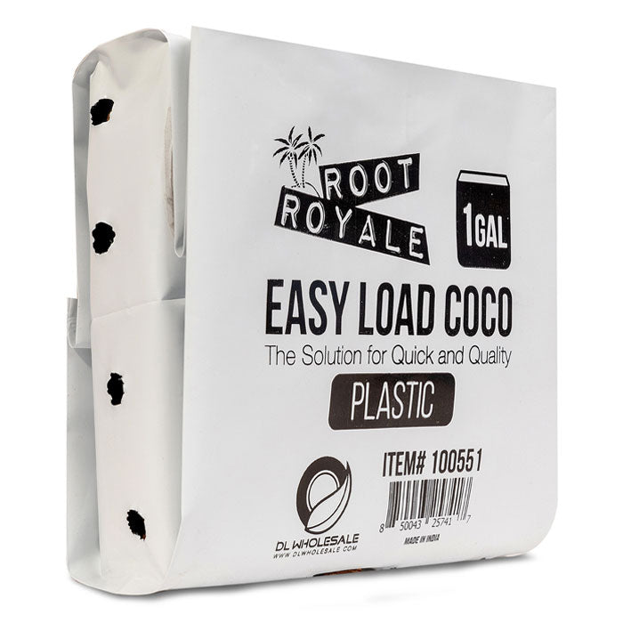 Root Royale Easy Load Coco Plastic Grow Bag, 1 Gallon - Case of 64