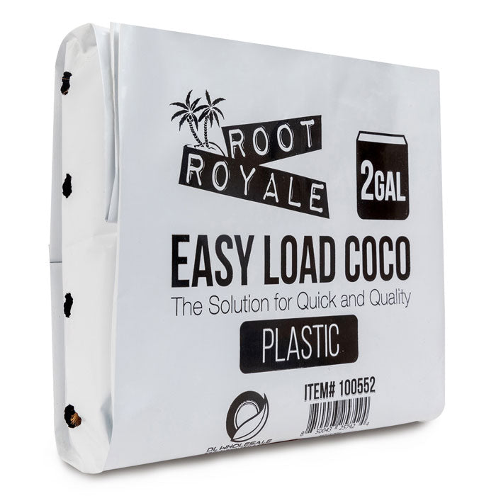 Root Royale Easy Load Coco Plastic Grow Bag, 2 Gallon - Case of 30