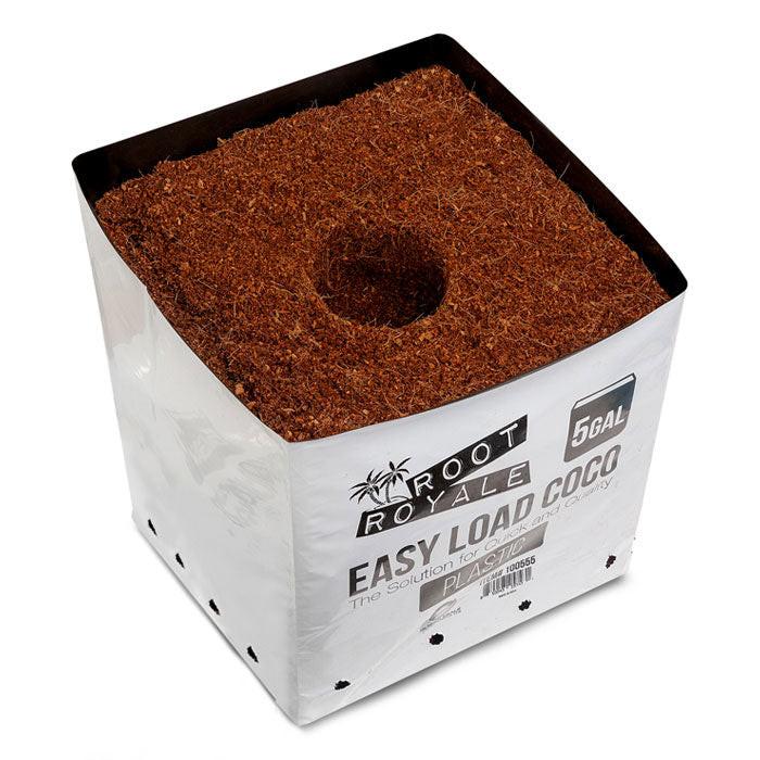 Root Royale Easy Load Coco Plastic Grow Bag, 5 Gallon - Case of 12