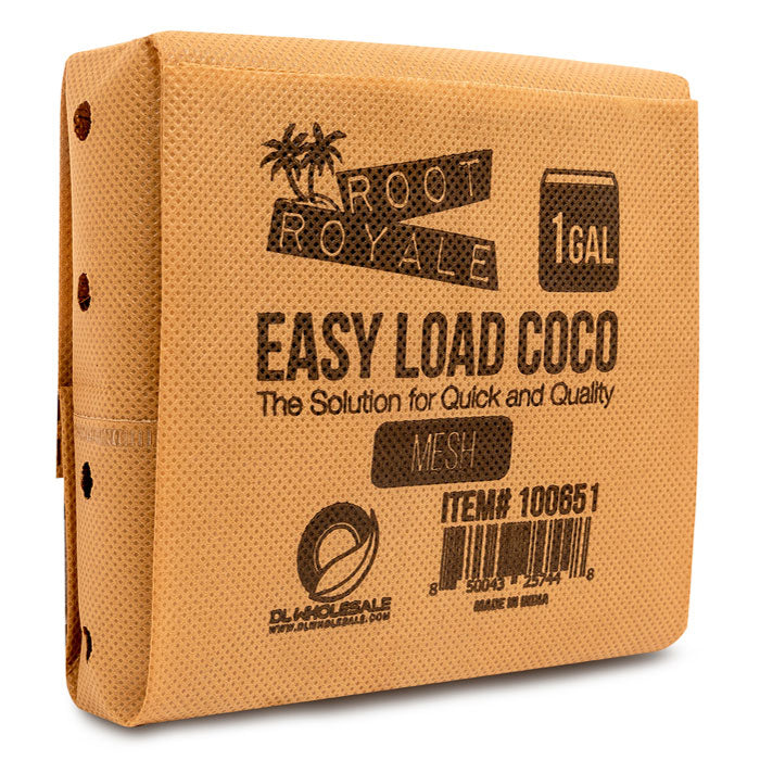Root Royale Easy Load Coco Mesh Grow Bag, 1 Gallon - Case of 64
