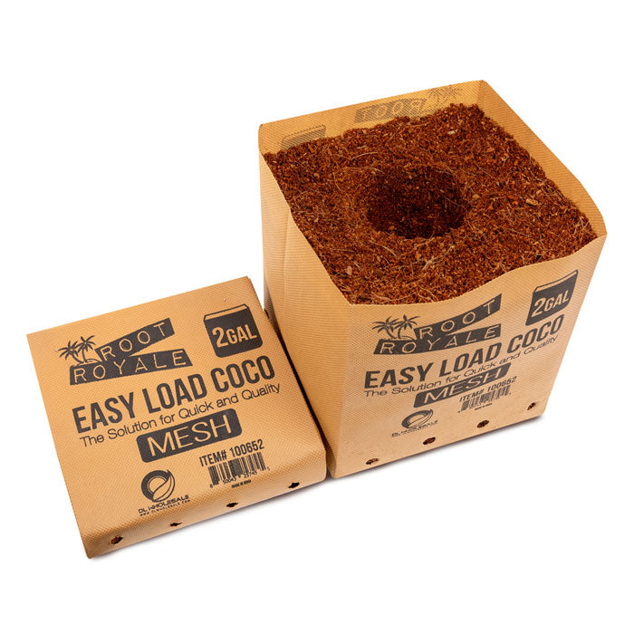 Root Royale Easy Load Coco Mesh Grow Bag, 2 Gallon - Case of 30