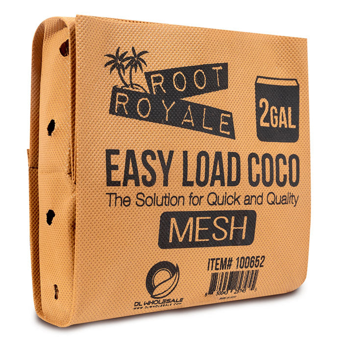 Root Royale Easy Load Coco Mesh Grow Bag, 2 Gallon - Case of 30