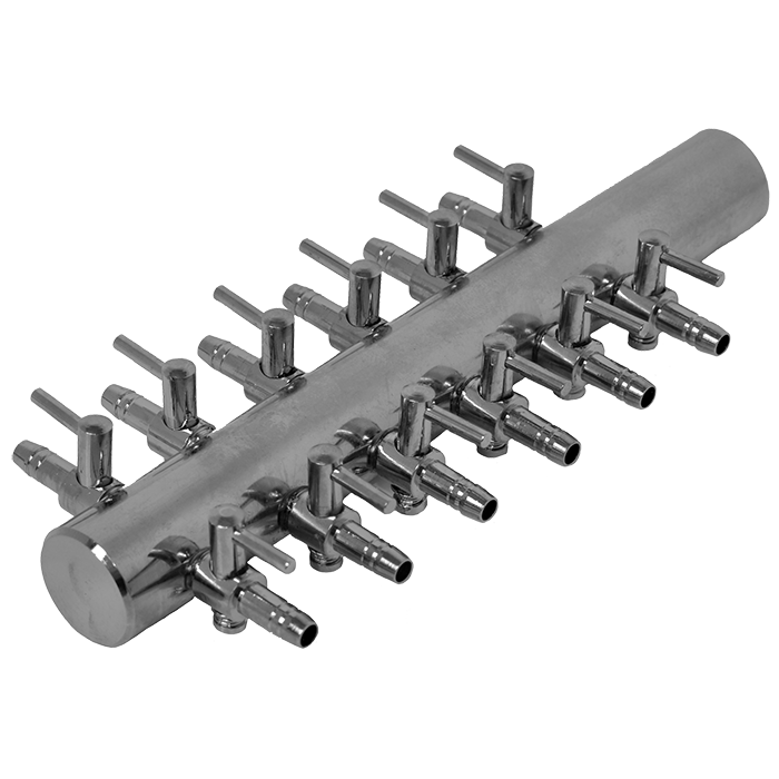 Hailea Steel Manifold, 12 Valves