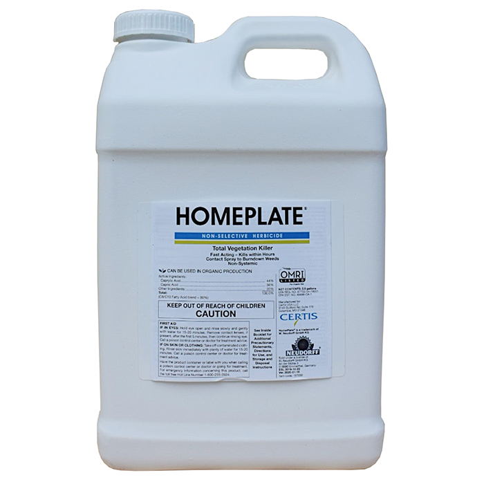 contact organics herbicide Certis Biologicals Homeplate Organic Non-Selective Herbicide, 2.5 Gallons