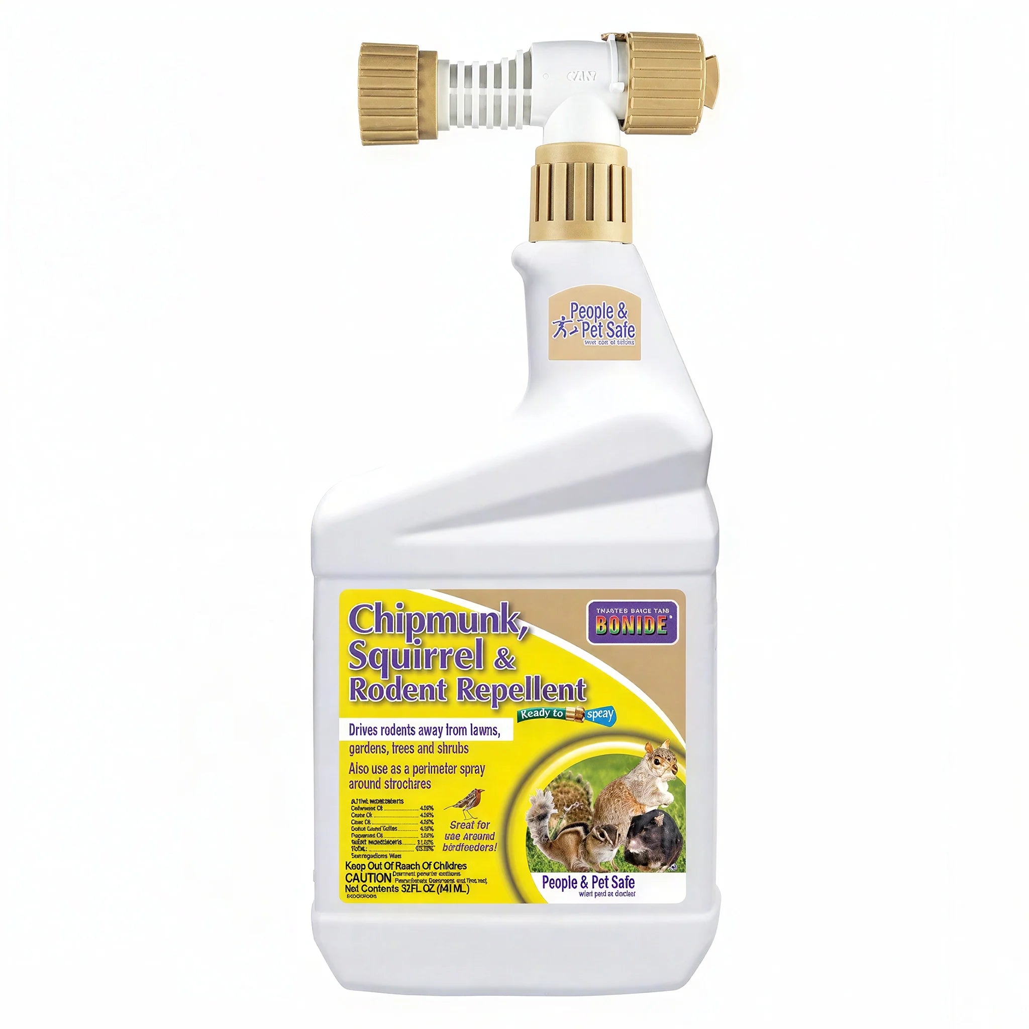 Bonide Chipmunk, Squirrel & Rodent Repellent Ready-to-Use, 32 Ounces