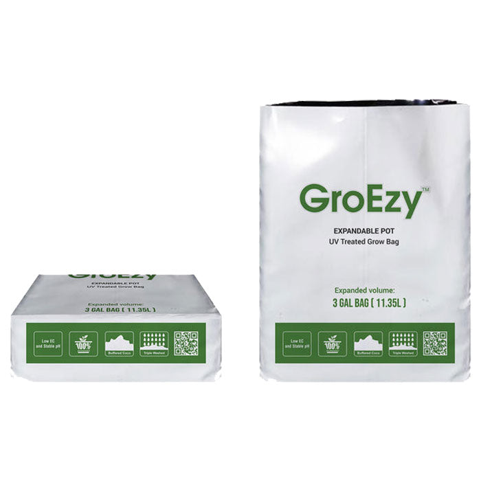 The Coco Depot GroEzy Expandable Pot in UV Treated Grow Bag, 3 Gallon - Pack of 25