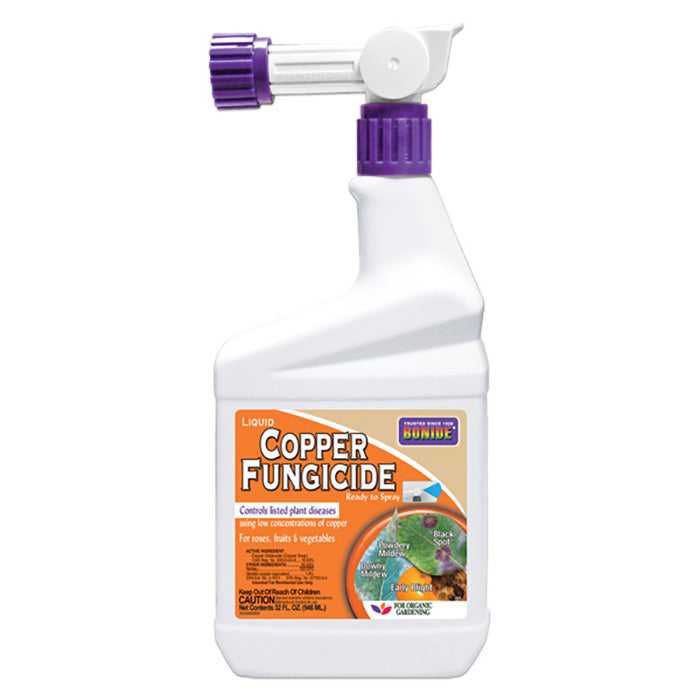 Bonide Liquid Copper Fungicide Ready-to-Spray Hose-End, 32 Ounces
