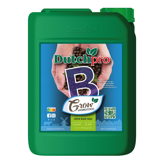 DutchPro Base Feed Grow Hydro/Coco B, 5 Liter - Hard Water