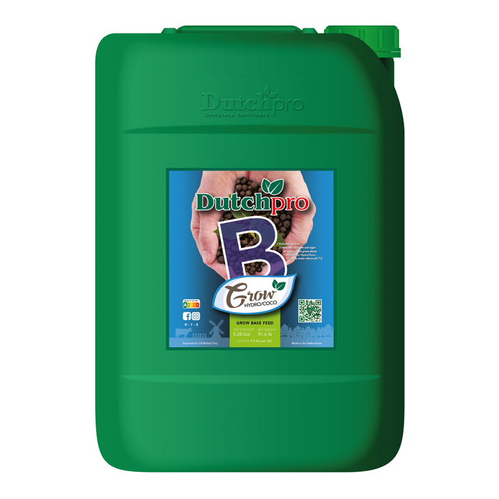 DutchPro Base Feed Grow Hydro/Coco B, 20 Liter - Hard Water
