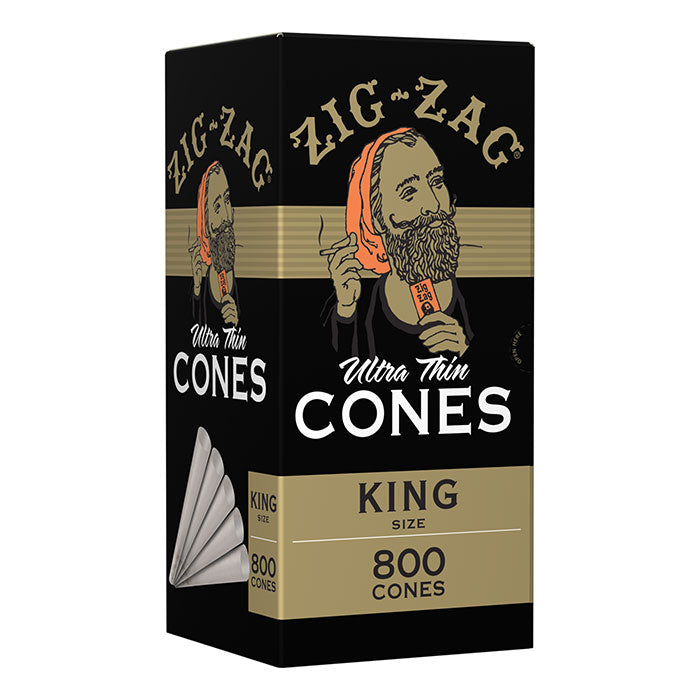 Zig-Zag 1 Gram King Size Bulk Cones - 800 Cone Carton - Case of 6 Cartons