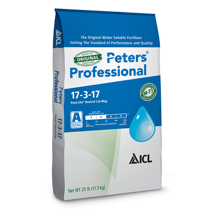 Peters Professional 17-3-17 Peat-Lite Neutral Cal-Mag Fertilizer, 25 lbs.