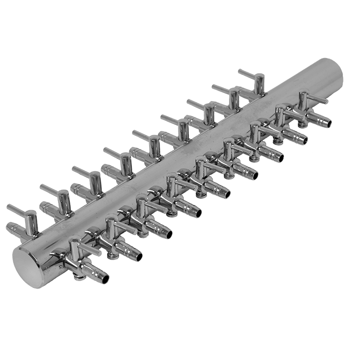 Hailea Steel Manifold, 18 Valves