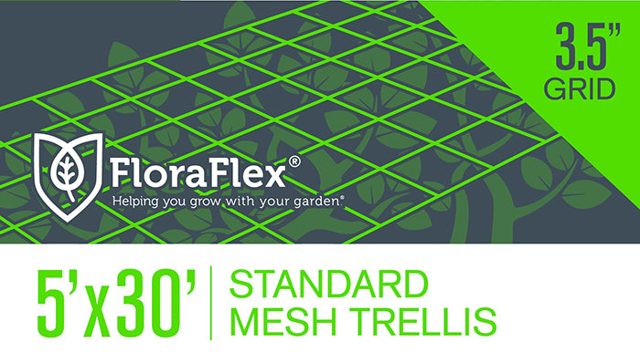 FloraFlex Mesh Trellis Net, 3.5 Inch Square, 5 Feet x 30 Feet