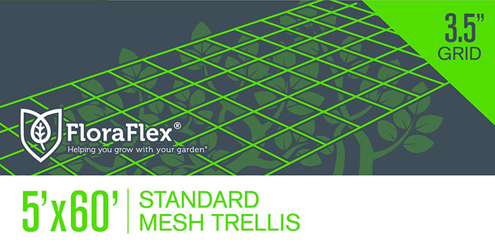 FloraFlex Mesh Trellis Net, 3.5 Inch Square, 5 Feet x 60 Feet