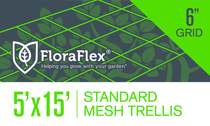 FloraFlex Mesh Trellis Net, 6 Inch Square, 5 Feet x 15 Feet