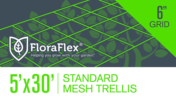 FloraFlex Mesh Trellis Net, 6 Inch Square, 5 Feet x 30 Feet