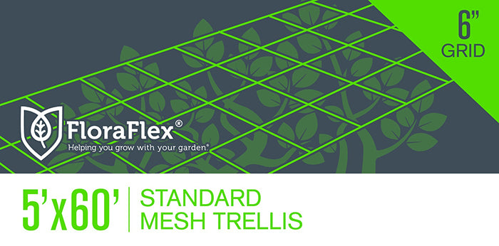 FloraFlex Mesh Trellis Net, 6 Inch Square, 5 Feet x 60 Feet
