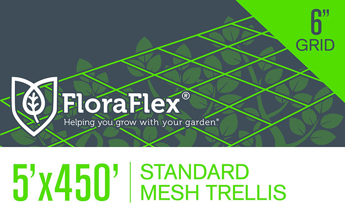 FloraFlex Mesh Trellis Net, 6 Inch Square, 5 Feet x 450 Feet