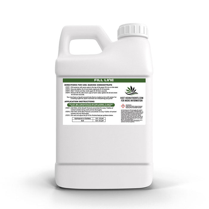 HGV Nutrients Growth Formula 3-6-22, 2.5 Gallon Jug