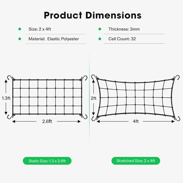 Vivosun Elastic Trellis Netting, 2' x 4'