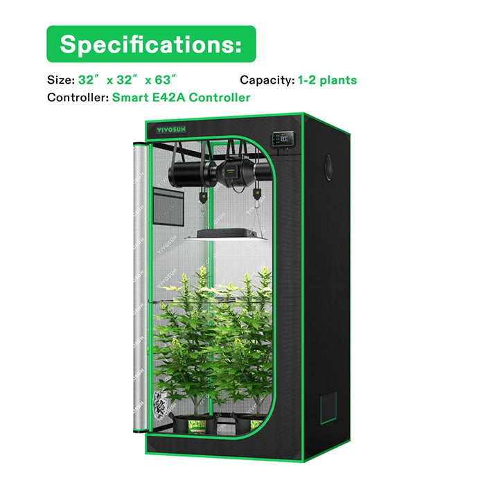 Vivosun GIY-SE 2.7' x 2.7' Smart LED Grow Tent Kit