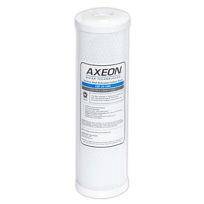 AXEON CBF-25-1010 Coconut Carbon Block Filter Cartridge, 2.5 Inch x 10 Inch
