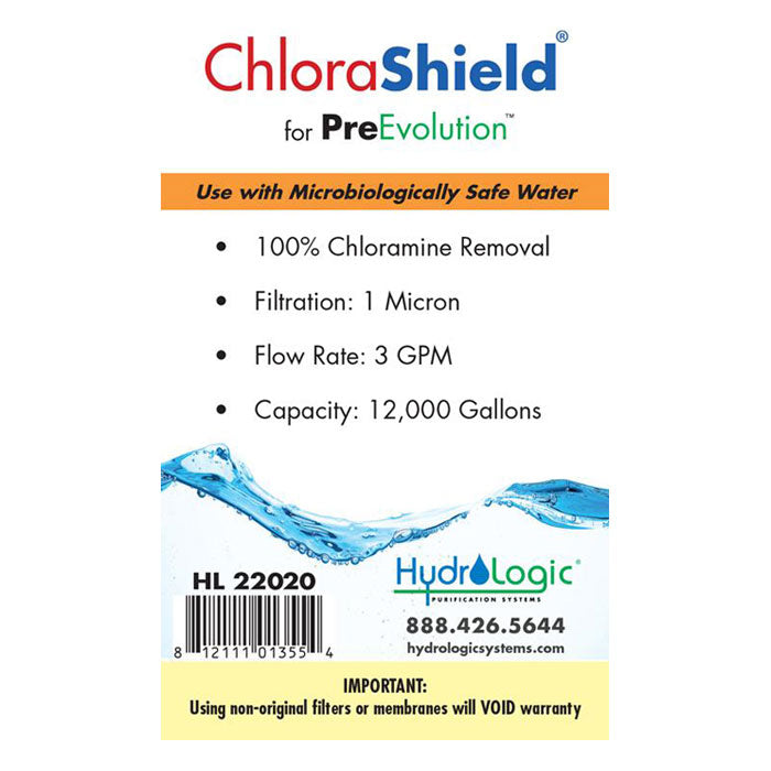 Hydro Logic PreEvolution ChloraShield Carbon Filter (HL22020)