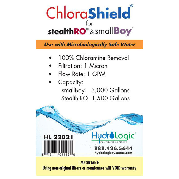 Hydro Logic Stealth-RO & smallBoy ChloraShield Carbon Filter (HL22021)