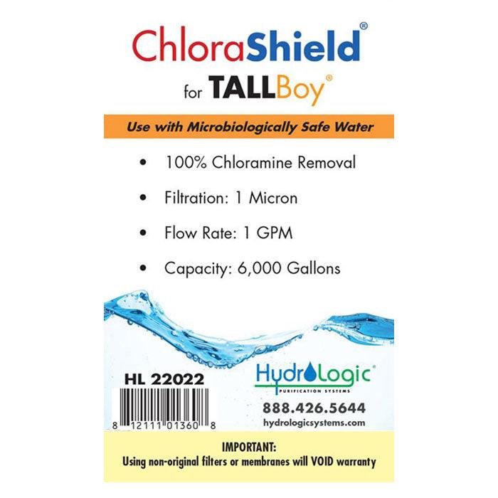 Hydro Logic TALLBoy ChloraShield Carbon Filter (HL22022)