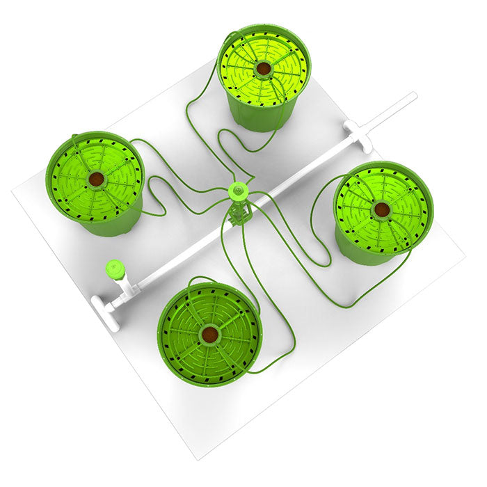 FloraFlex Matrix/Bubbler Irrigation Bundle, 4 Plants per 4'x4', 5 Gallon PotPro, 4' x 12'