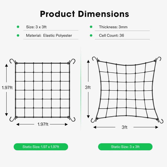 Vivosun Elastic Trellis Netting, 3' x 3'