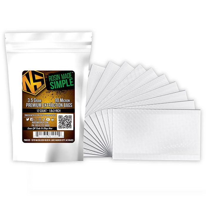 NugSmasher 3.5 Gram Premium Extraction Bags, 90 Micron, Pack of 12