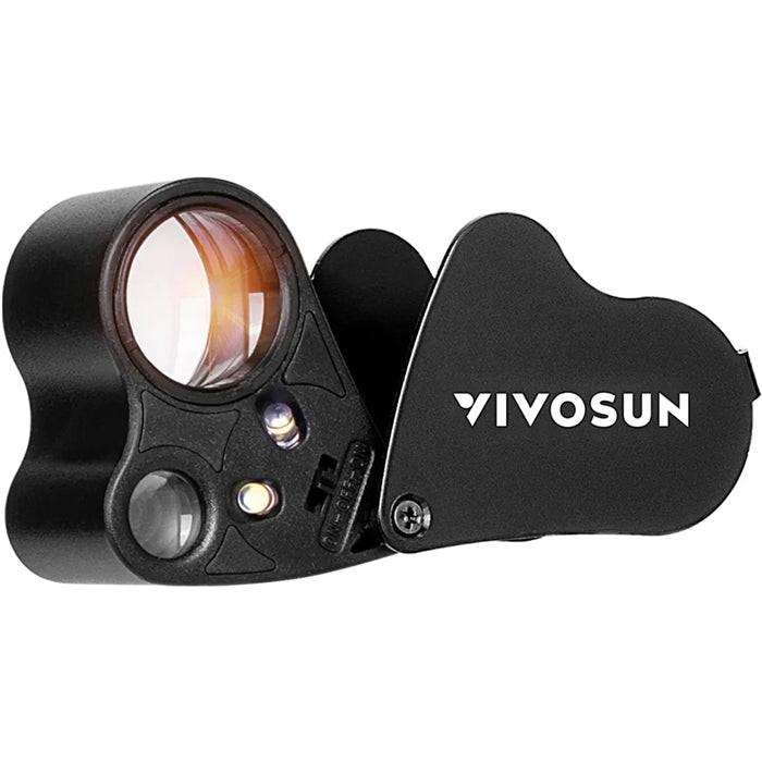 VIVOSUN 2-Pack 30X 60X Verlichte Juweliers Loep Opvouwbare Vergrootglas met LED Licht voor Sieraden Edelstenen Horloges Munten Postzegels Antiek VIVOSUN 2-Pack 30X 60X Verlichte Juweliers Loep Opvouwbare Vergrootglas met LED Licht voor Sieraden Edelstenen Horloges Munten Postzegels Antiek