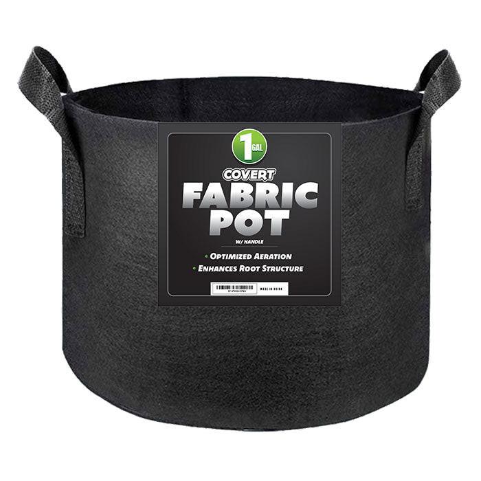 Covert Fabric Pot with Handle, Black