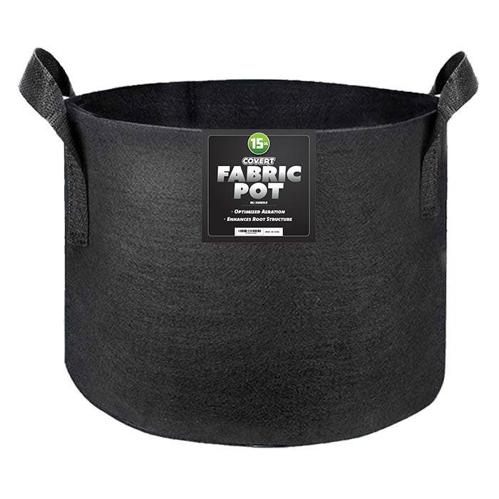 Covert Fabric Pot with Handle, Black