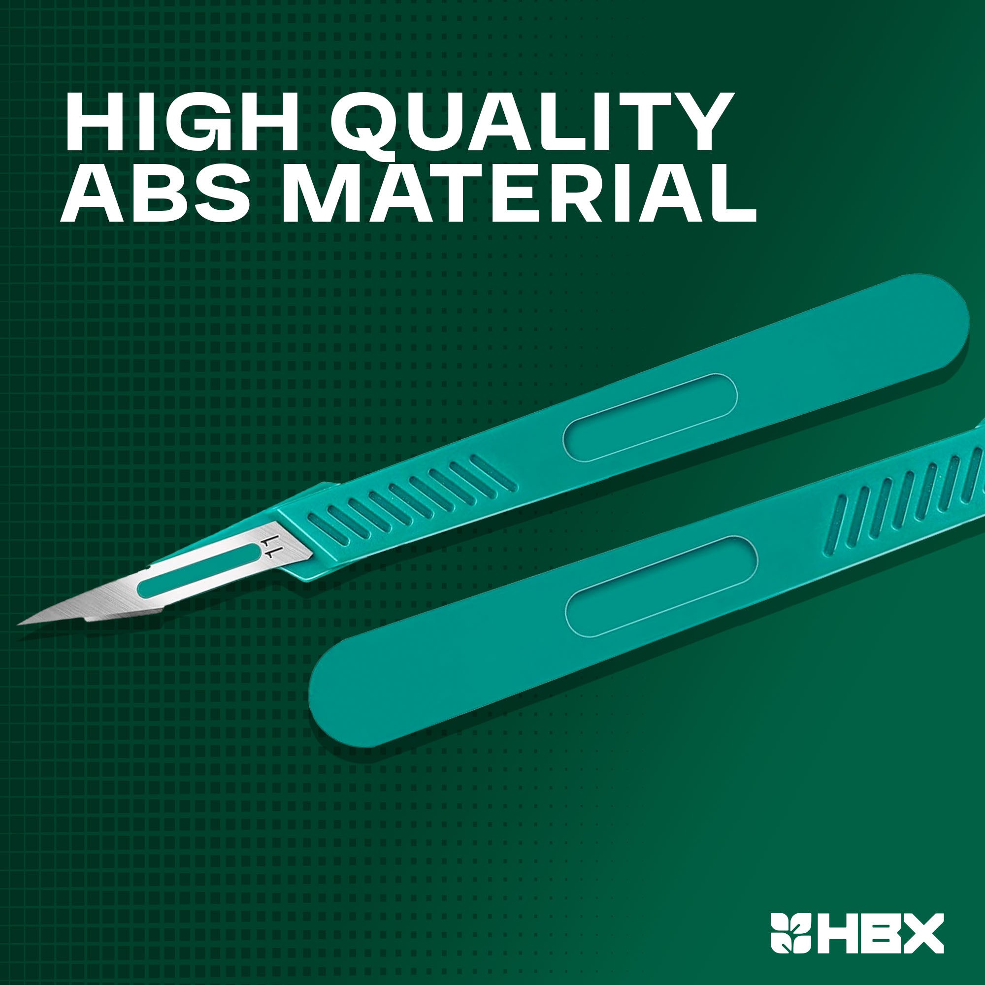 HBX Sterile Disposable Scalpel, Carbon Steel, No. 11 - Pack of 10