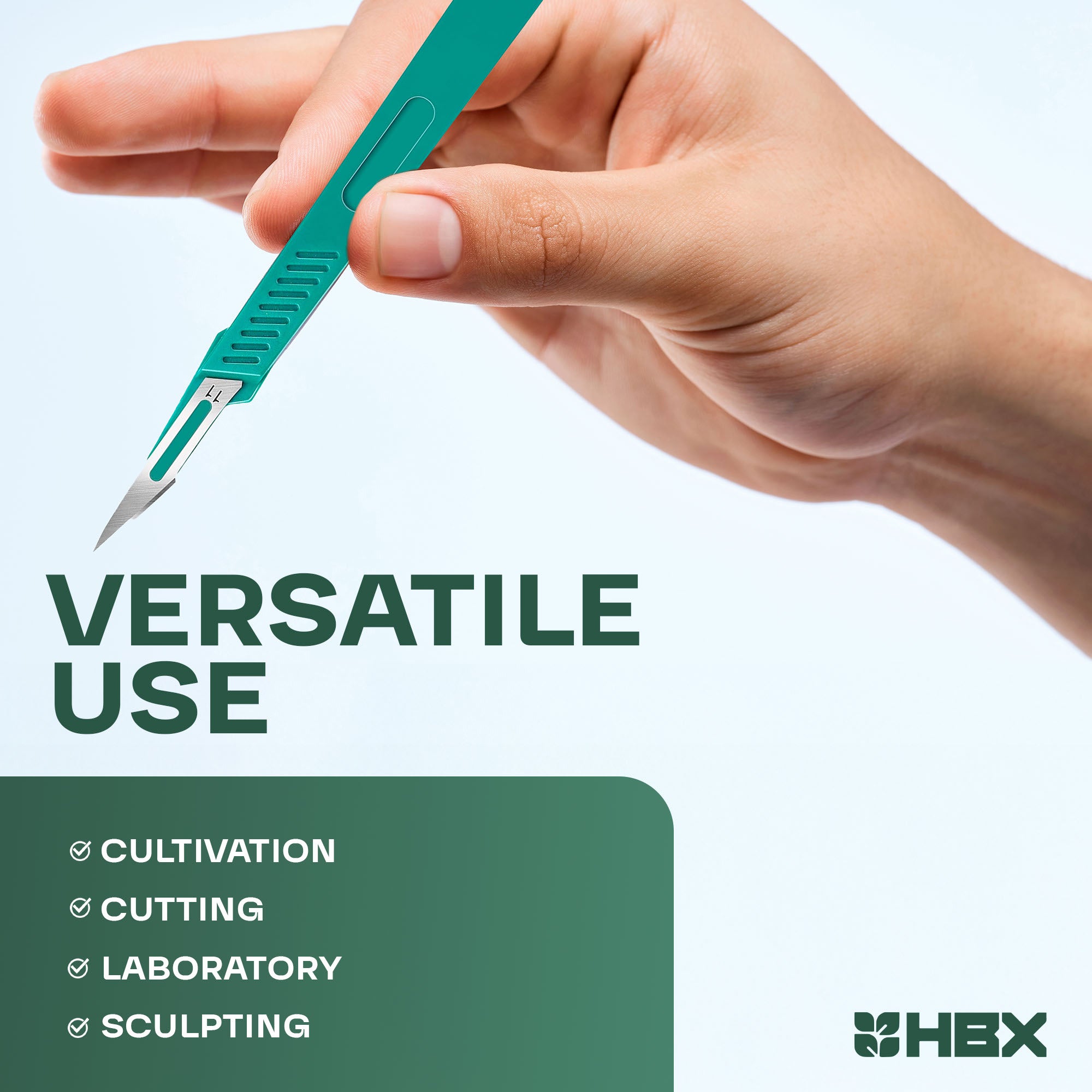 HBX Sterile Disposable Scalpel, Carbon Steel, No. 11 - Pack of 10