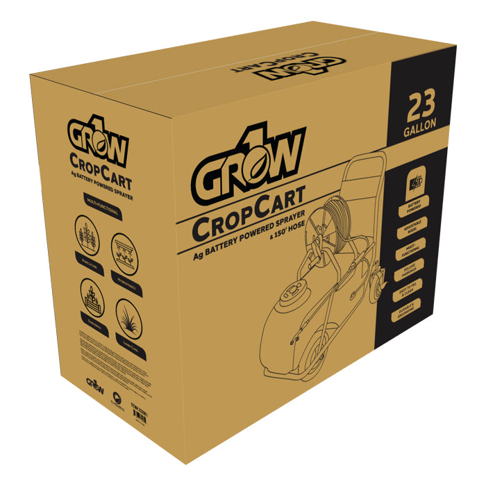 Grow1 CropCart 23 Gallon Battery Powered Cart Sprayer