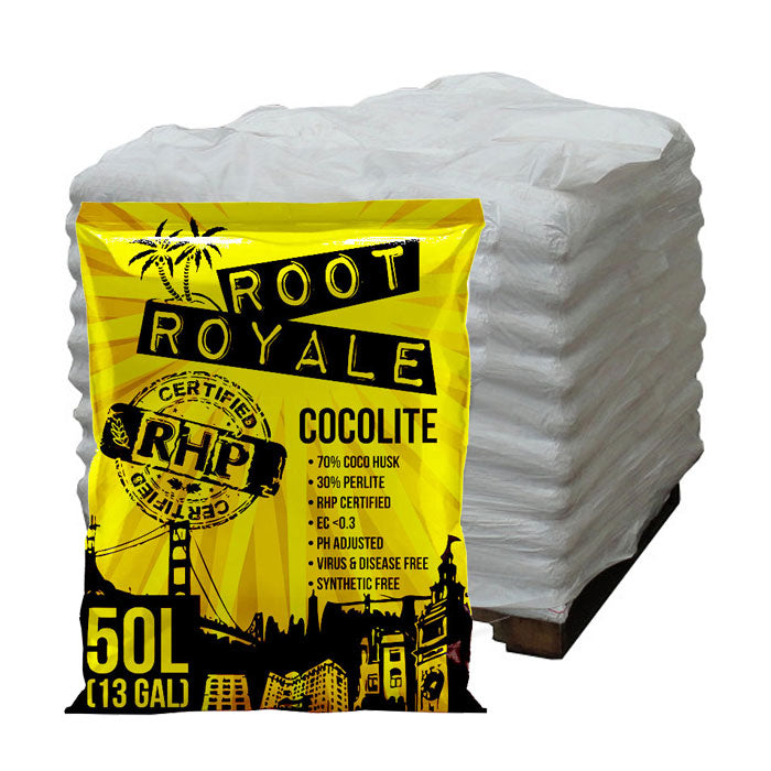 Root Royale Cocolite 70/30 Coco Coir & Perlite - RHP Certified, 50 Liter - Pallet of 40 Bags