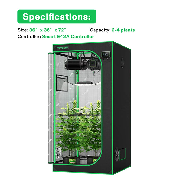 Vivosun GIY-SE 3' x 3' Smart LED Grow Tent Kit