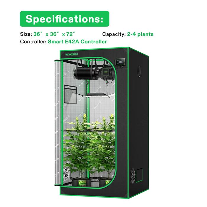 Vivosun GIY-SE 3' x 3' Smart LED Grow Tent Kit