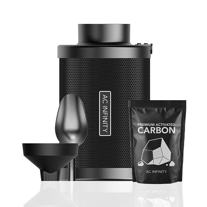 AC Infinity Refillable Carbon Filter Kit, 4" x 12"
