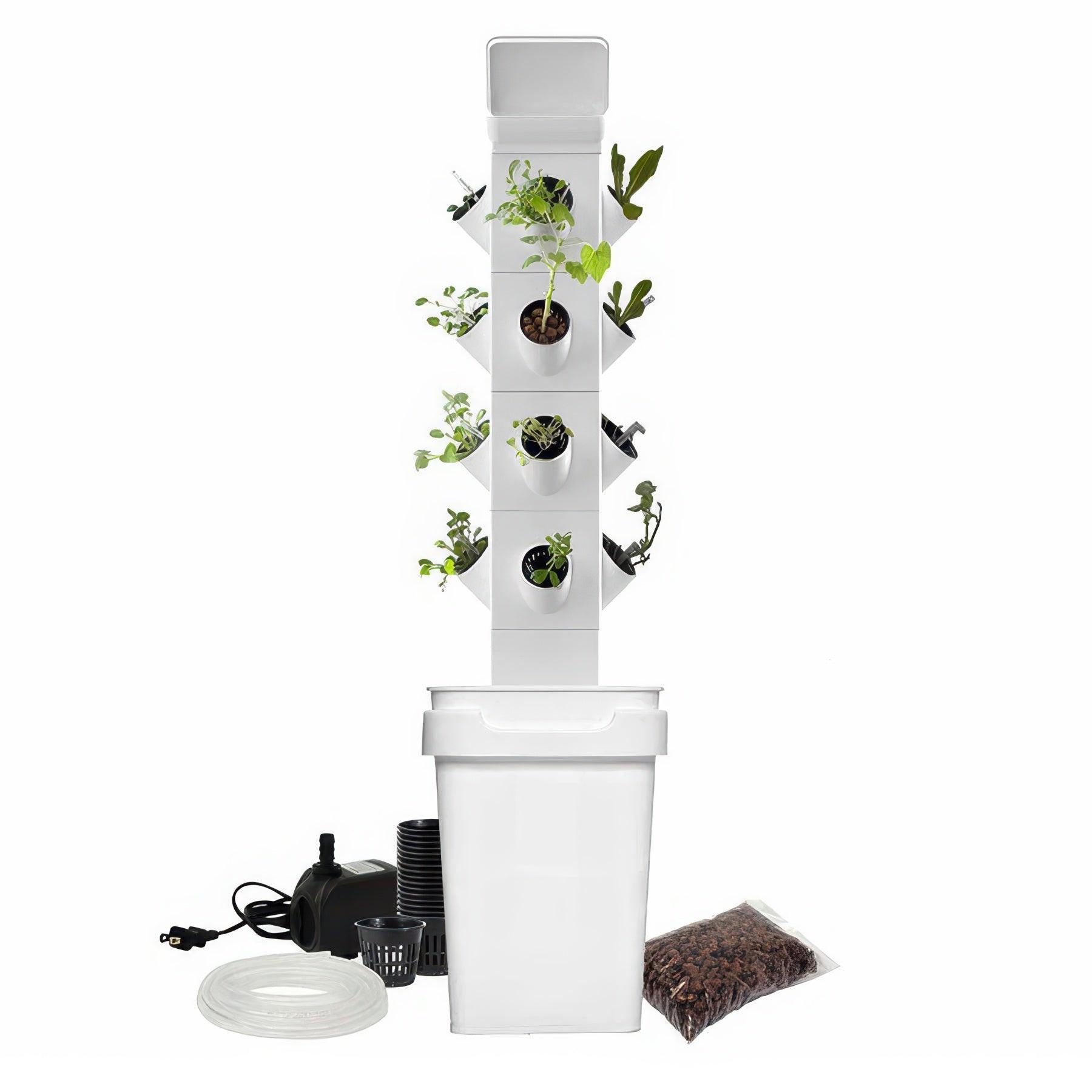 16 plant hydroponic system ExoTower 16 Plant Hydroponic Garden Tower