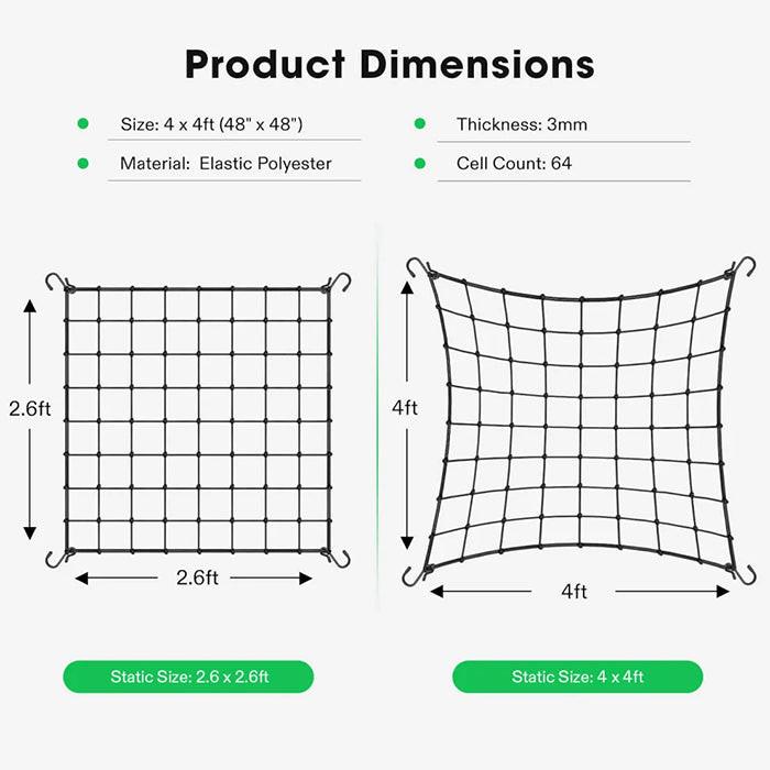 Vivosun Elastic Trellis Netting, 4' x 4'