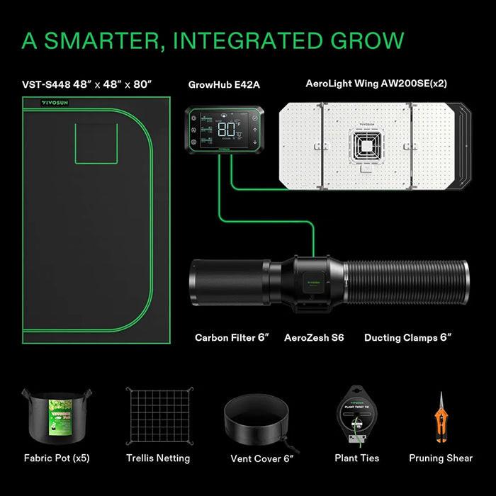 Vivosun GIY-SE 4' x 4' Smart LED Grow Tent Kit
