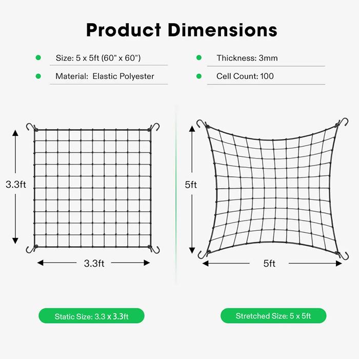 Vivosun Elastic Trellis Netting, 5' x 5'